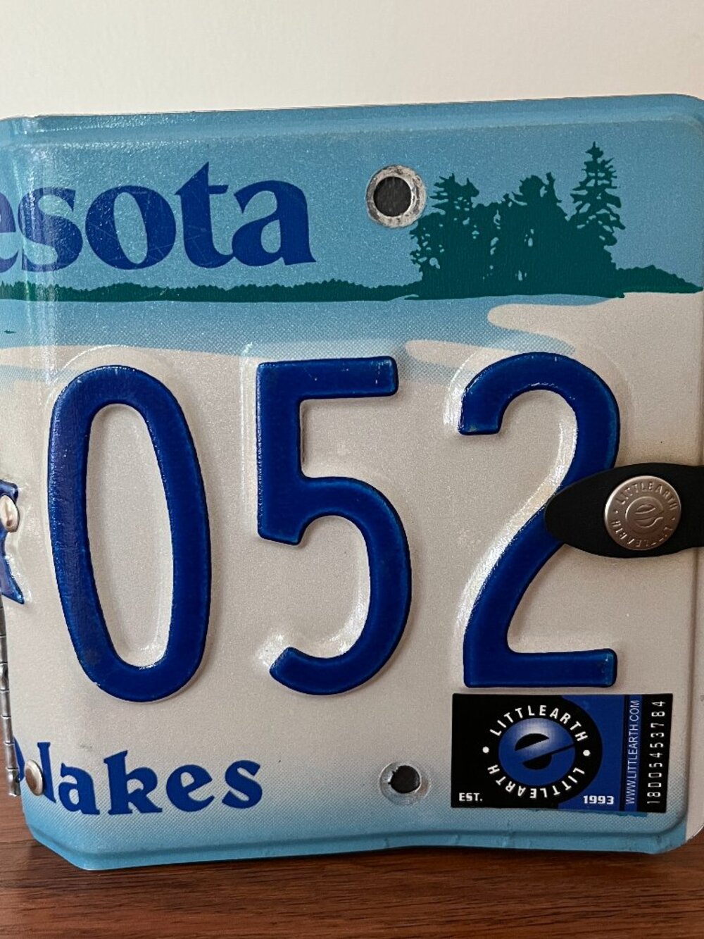 Littlearth Minnesota MN License Plate Upcycled CD DVD HOLDER Storage Recycled